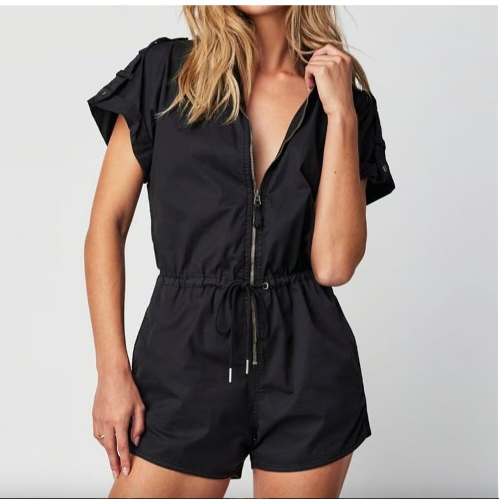 Pistola Black Meg Zip Romper Size L | purchased from Free People